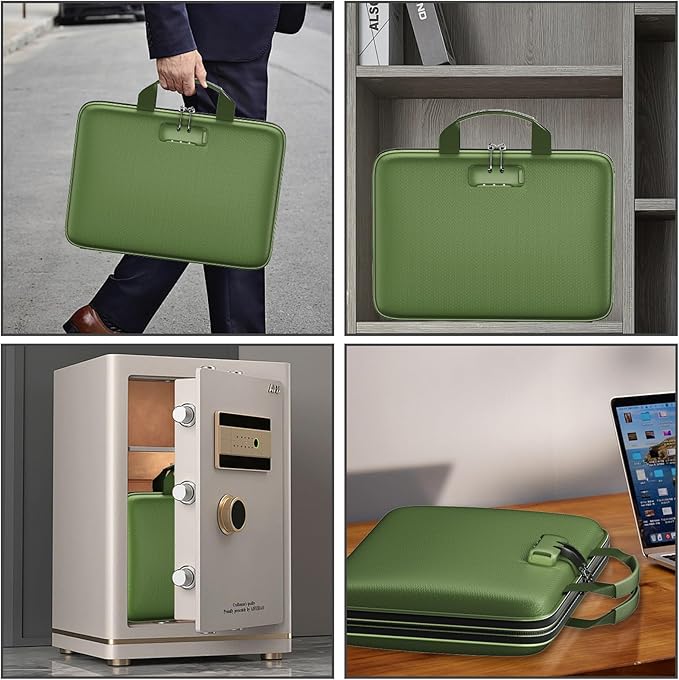 Fireproof File Organizer,Fireproof Document Box with Lock,Large 13 Pocket Expanding File Folder,Hard-Shell Portable Safe Stor