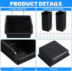 20 Pack Pegboard Bins With Metal Hooks, Black Pegboard Storage Bins, Pegboard Containers For Peg Board Organizing Accessories