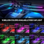 Dreamcolor Acrylic Interior Car Lights, WEBUPAR Car Accessories 6 in 1 Car LED Strip Lights with APP Control and 213 Modes, 175 inches 593 LEDs Fiber Optic Lights, RGB Neon Light Kits