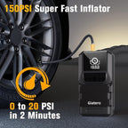 Q13 6000A Portable Car Jump Starter with Air Compressor 150PSI, Car Jumper Starter Portable(10.0L Gas/8.0L Diesel), 12V Jump
