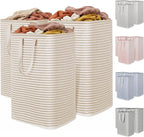 Lifewit 3 Pack Laundry Basket 80L Each, Collapsible Clothes Hamper with Reinforced Handles, Freestanding Waterproof Design fo