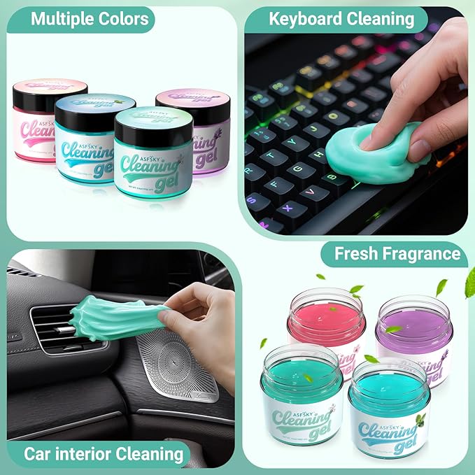 ASFSKY Car Cleaning Gel (Aromatherapy aroma) Dust Cleaning Putty Universal Car Interior Cleaner Keyboard Dust Remover Car Sli