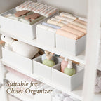 Criusia Drawer Organizers 18-Piece Set, Dresser Organizer for Baby Clothes, Foldable Closet Storage & Drawer Dividers for Und