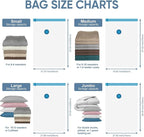 MattEasy Space Saver Vacuum Storage Bags, 6 Pack Combo (2 Jumbo/2 Large/2 Medium) Space Saver Bags with Pump, Storage Vacuum 
