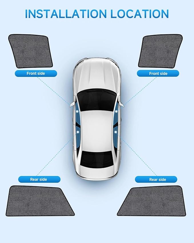 Car Window Shades for Subaru Outback(2014-2021), 4-Pack Rear Window Sun Shades for Baby – Breathable Mesh, UV & Heat Blocker, Privacy Protection for Camping, Travel, Sleep & Nursing