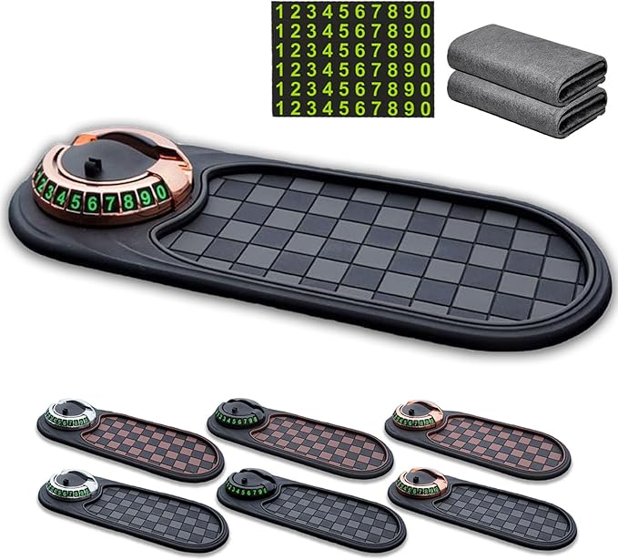 RJDJ Multifunctional Car Anti-Slip Mat, 360° Rotatable 4-in-1 Mobile Phone Stand On-Board Anti-Slip Pad, Car Dashboard Suppor