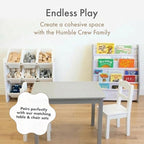 Humble Crew 9-Bin Toy Organizer – Cambridge White Plastic Bins, 3-Tier Storage Solution for Kids' Playrooms and Nurseries