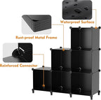 HOMIDEC Closet Organizers and Storage, 9 Cube Storage Organizer, Portable Closet Organizer Cubes Shelves for Clothes, Bedroom
