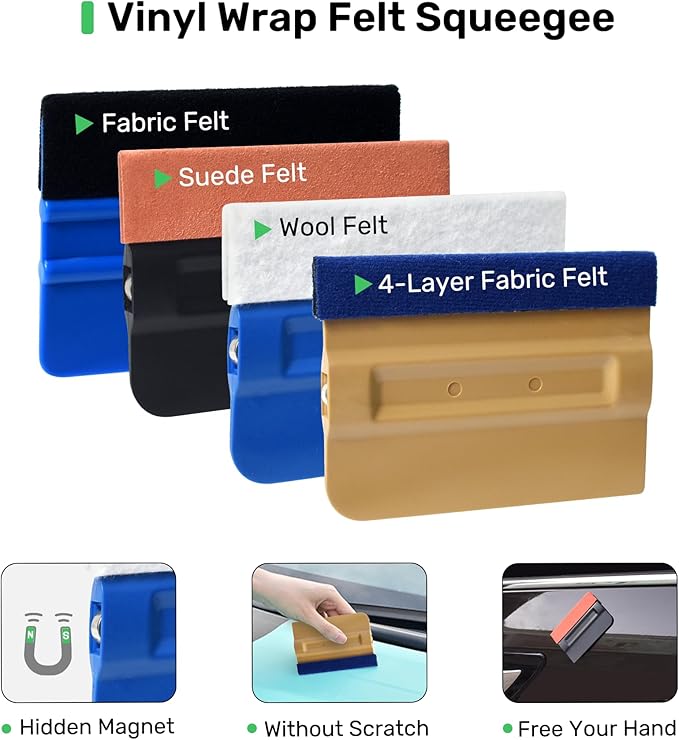 Zanch Vinyl Wrap Tool Kit,Complete Tools for Automotive Vinyl Wrap Film Installation - Professional 52pcs Full Set