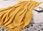 CREVENT Knitted Decorative Throw Blanket for Couch Sofa Chair Bed，Soft Warm Cozy Light Weight for Spring Summer (50''X60'' Mu