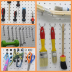 Calax 338PCS Pegboard Hooks Organizer Kit, Fit 1/8 or 1/4 inch Peg Board with Storage Bins, Pegboard Assortment Hooks Accesso