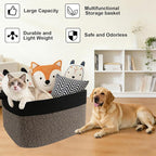 96L Large Blanket Basket,24"x16"x15"Rectangle Storage Bin with Handles,Woven Rope Laundry Basket for Toys, Clothes,Magazines,