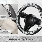 ZHOL Snake Skin Steering Wheel Cover, Breathable Microfiber Leather Universal 14.5-15 inch, Anti-Slip Car Steering Wheel Prot