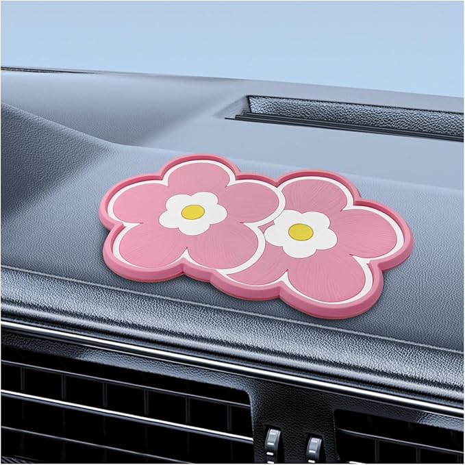 Car Dashboard Non Slip Mat, 10.23'' x 5.90'' PVC Washable Reusable Car Sticky Grip Pad, Multifunctional Vehicle Interior Cell