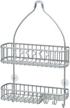 Simple Houseware Bathroom Hanging Shower Head Caddy Organizer, Silver (26 x 16 x 5.5 inches)