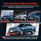 ANCEL VD700 OBD2 Diagnostic Code Reader Scan Tool Fit for Volkswagen Audi VW Skoda Seat, All Functions OBD11 Scanner for VAG