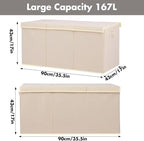 Extra Large Toy Box 167L, Sturdy Toy Storage Chest Organizer Bin Baskets with 2 Removable Divider for Boys, Girls, Kids, Nurs