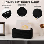 OIASKET 4 Pack Small Storage Shelf Baskets for Organizing, Mini Woven Rope Storage Bins for Towels, Cute Decorative Closet Or