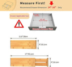 Utoplike Bamboo Dresser Drawer Dividers, 4'' High Adjustable Drawer Organizers for Clothing, Spring Loaded, Works in Kitchen,