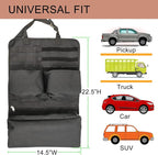 Buraku Vehicle Seat Back Organizer for Fire Extinguisher | Car Vacuum Storage Pouch | Road Travel Kids Toys Accessories Stora