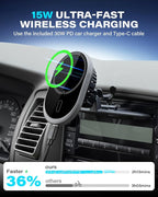 1Zero Qi2 15W CD Car Mount Charger for Magsafe, Strong Magnetic Phone Holder for CD Slot Charging, Fast Wireless Car Charger Mount Fit for iPhone 17 16 15 14 13 12 Pro Max Plus Mini (for Qi2 Charging)