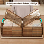 2Pack Under Bed Storage Containers, Stackable Rolling Storage Plastic Containers, Multi-Purpose Rolling Low Profile Bins with