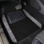 CAR PASS Rhinestone Bling Diamond Car Seat Covers Leather Shining Car Floor Mats Carpet Waterproof Anti-Slip Nibs Car Accesso