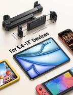 Lamicall Car Headrest Tablet Holder - [Foldable Clip] [Lockable] Tablet Mount for Car Backseat, Car Accessories for Kids, for iPad Pro, Air, Mini, Galaxy Tab, Fire HD, 5.4-13" Tablets and Phones
