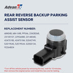 52050134 84078131 4Pcs Reverse Backup Parking Assist Sensor Compatible with Camaro/Equinox/Impala/Silverado Acadia/Sierra/Terrain Enclave CT6/Escalade Replace 23428268 84153946