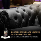 Doc Baileys Black Leather Detail Kit - All-in-One Leather Cleaner, Conditioner, Dye & Waterproofer - Restores Faded Black Lea