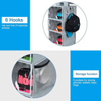 VAESIDA Hat Rack - 10 Shelf Upgraded Version Hat Organizer for Closet with Dust Shield & Side Mesh Storage Pockets - Hat Hold