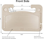 Steering Wheel Tray,Car Table Food Trays for Eating,Laptop Mount,Cars Desk for Driver,Fit Most Auto Vehicle Steering Wheels (Beige, Medium)