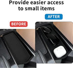 Xaido 2PCS Center Console Tray Compatible with 2025 2026 Toyota Camry Accessories, Gear Shifter Right Side Tray, Armrest Storage Box Organizer, Black