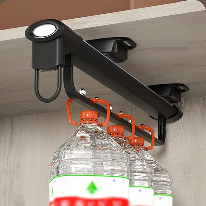 Pull Out Clothes Rail Extendable Pull Out Closet Rod - Wardrobe Pull-Out Trousers Rack, Adjustable 25-46 Cm Clothes Rail Ward