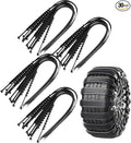 Reusable Anti Snow Chains,Universal Emergency Snow Non-Slip Zip Tie Tire Chains,Adjustable Snow Tire Chain Anti-Skid Belt Whe