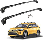 260lbs Roof Rack Cross Bars Compatible with Toyota Corolla Cross 2022-2026 Aluminum Crossbars Black Anty-Sheft Metal Lock Luggage Carrier Kayak Rooftop Cargo bar