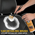 Car Leather Cleaner and Conditioner Kit, Leather Care Cleaning Kit with Horse Hair Cleaning Brush - Safe for Car Interiors, F