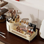 Booklov Roating Makeup Caddy Organizer for Vanity, Large Capacity Cosmetic Display Case, Clear Acrylic Countertop Beauty Stor