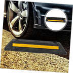 Parking Stopper for Garage Rubber Wheel Stopper Reflective Tape Easy Installation for Cars Rvs and Trailers Reliable Parking Aid for Home and Commercial Use