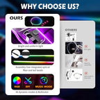 Dreamcolor Acrylic Interior Car LED Strip Lights with APP&Remote Control RGB 10 in 1 Ambient Lighting Kits Fiber Optic Strip LEDs Music Sync Car Neon Lights for Cars,SUVs,Trucks