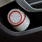 Bling Rhinestone Auto Garbage Can Car Trash Can with Lid Mini Garbage Bin for Automotive Car, Home, Office, Kitchen, Bedroom (D)