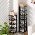 MHXW SXPN Bamboo Free Standing Shoe Rack Shelf Multi Tier Tall Wooden Stackable Shoes Rack Organizer for Closet Front Door En