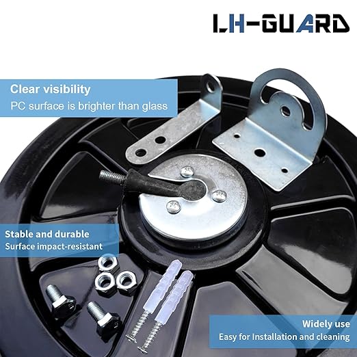 Convex Mirror - 18" Security Mirror for Business, Garage, Warehouse, Office. 18 Inch Convex Safety Mirror Indoor Outdoor with Clear View Wall-Mounted