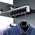 Heavy Duty Hanger Closet Clothes Rail,Extendable Coat Hanger with Sliding Rail,Organizer Rack for Wardrobe -9.7in,12.1in,14in