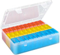 Mathtoxyz Bead Organizer Box(Red,Yellow,Blue), 62Pcs Small Bead Organizers and Storage Plastic Cases Mini Clear Containers Bo