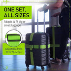 Untethered Luggage Straps | TSA-Approved Suitcase Belts with Heavy-Duty Buckles. Secure Adjustable Travel Accessories for Che