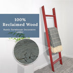 BARNWOODUSA Throw Blanket Ladder – Fully Assembled Reclaimed Wood – Rustic Decorative Ladder for Towels, Quilts, & More – Per