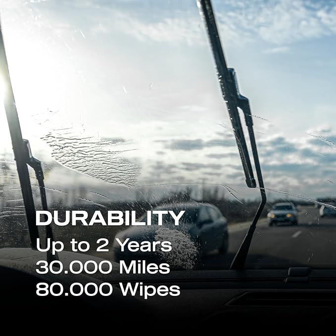 Nasiol GlasShield Nano Rain Repellent Spray Kit, Windshield&Glass Ceramic Coating, Super Hydrophobic to 30000 Miles, Super Ea