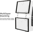 Pinkpum 15 Pack X-Large Shoe Storage Boxes Fit Size 11, Shoe Organizer for Closet Clear Plastic Stackable Shoe Dispaly Case B