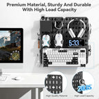 KDD Keyboard and Mouse Display Stand Holder, Wall Mount Office Organization Pegboard Combination Kit with Pen holder, Hooks, 